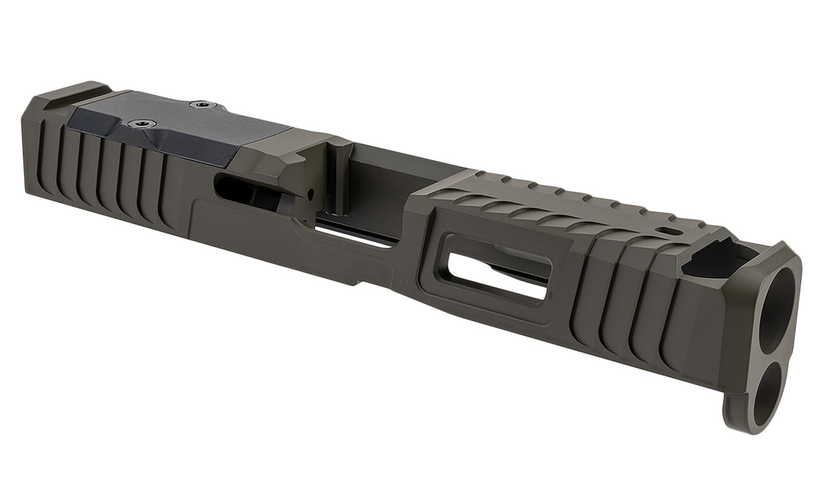 Zaffiri Precision ZPS.B.19.G5.OD IBS Compensated Slide for Glock 19 Gen 5 OD Green 17-4 SS