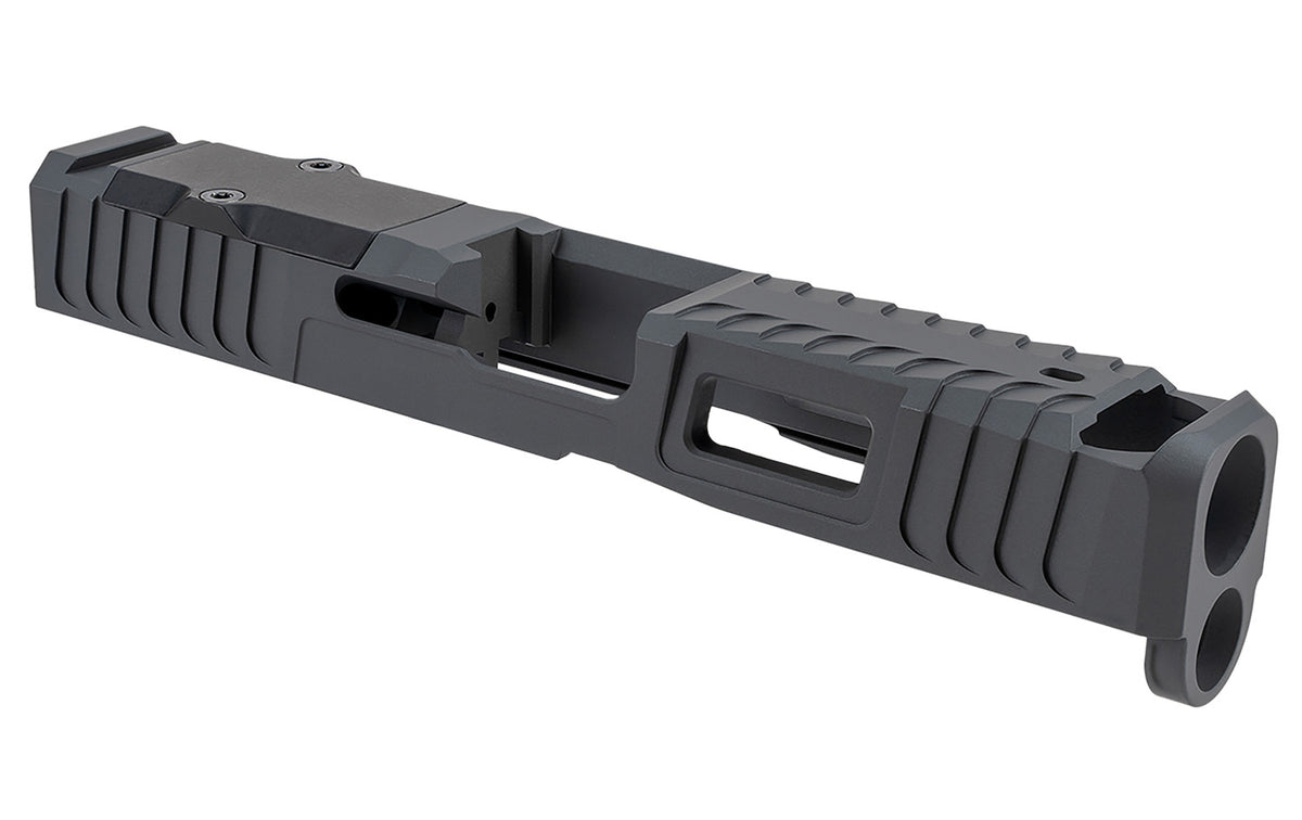 Zaffiri Precision ZPS.B.19.G5.SG IBS Compensated Slide for Glock 19 Gen 5 Sniper Gray 17-4 SS