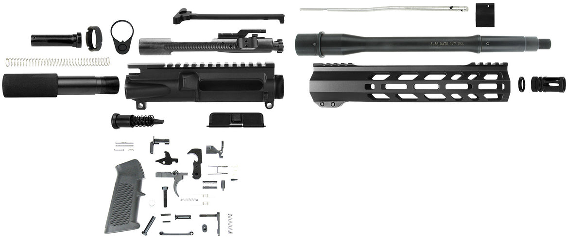 TacFire SSPK556LPK10 AR Platform Pistol Kit 5.56x45mm NATO Steel Black