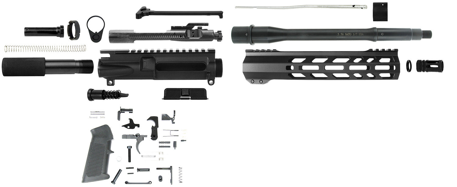 TacFire SSPK556LPK10 AR Platform Pistol Kit 5.56x45mm NATO Steel Black