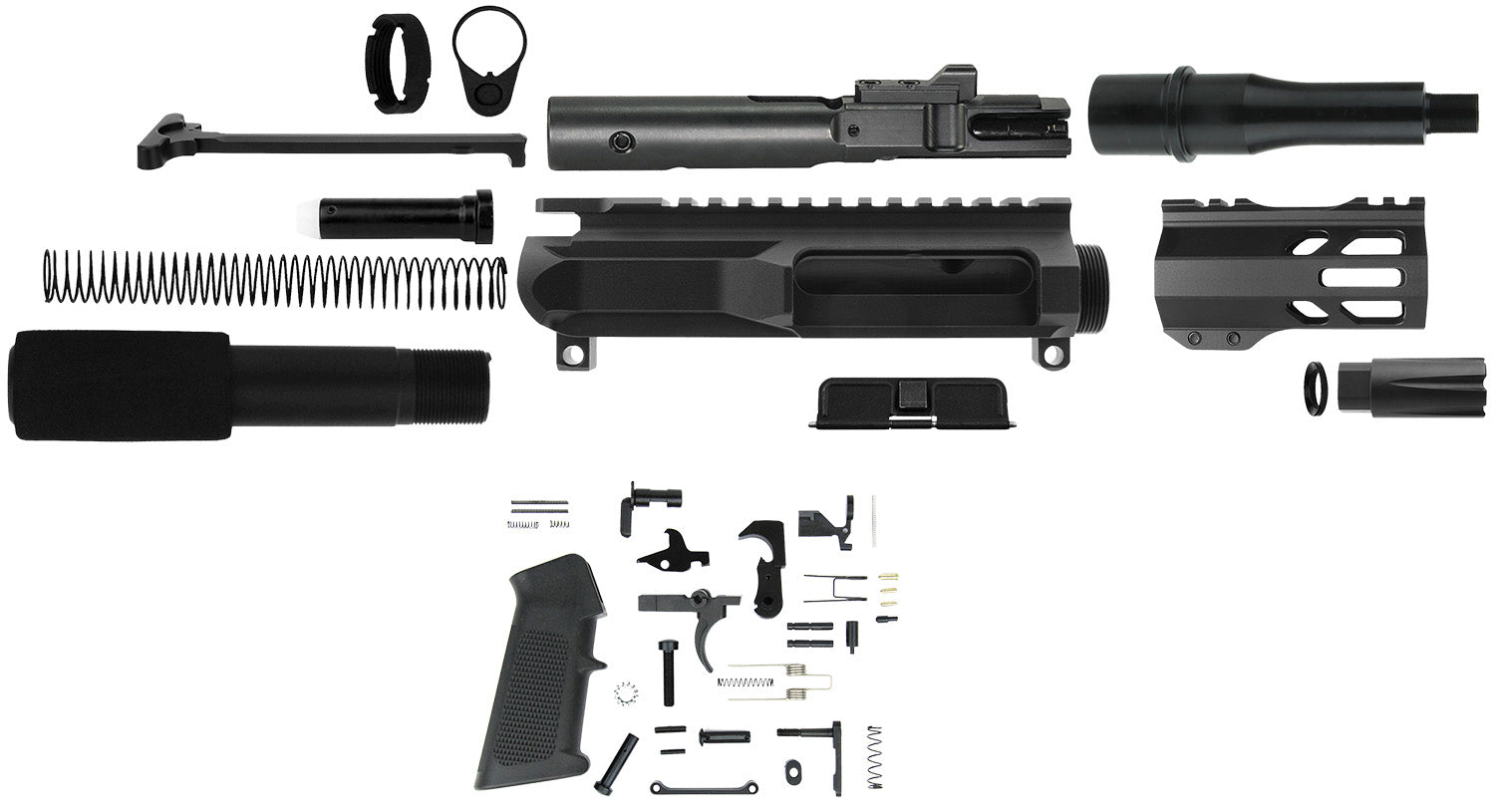 TacFire SSPK45ACPLPK4 .45 ACP AR Pistol Platform Parts Kit Steel Black