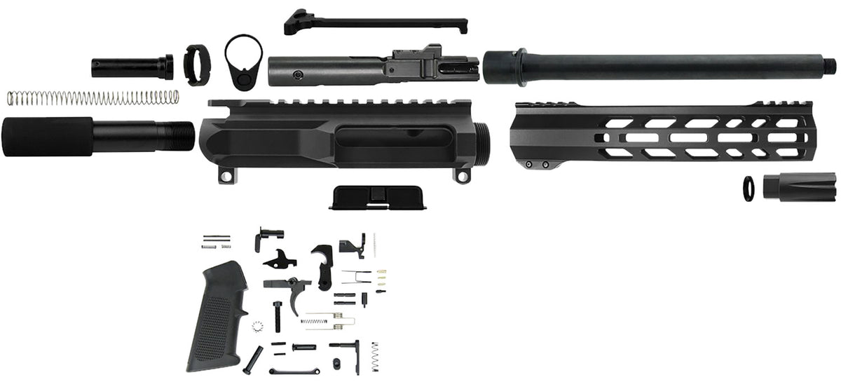 TacFire PK45ACPLPK10 .45 ACP Complete AR Pistol Build Kit 10" Barrel Black