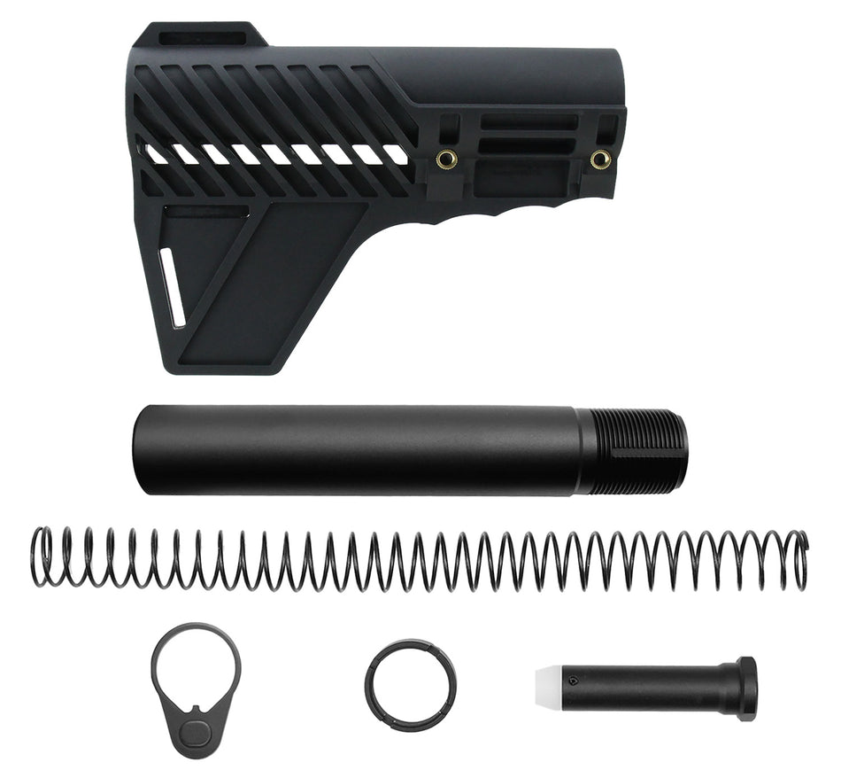 TacFire SP34-49A Black AR Pistol Brace and Buffer Tube Component Kit
