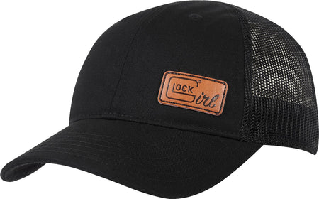 Glock Branded Black Ponytail Hat Glock Girl Leather Patch