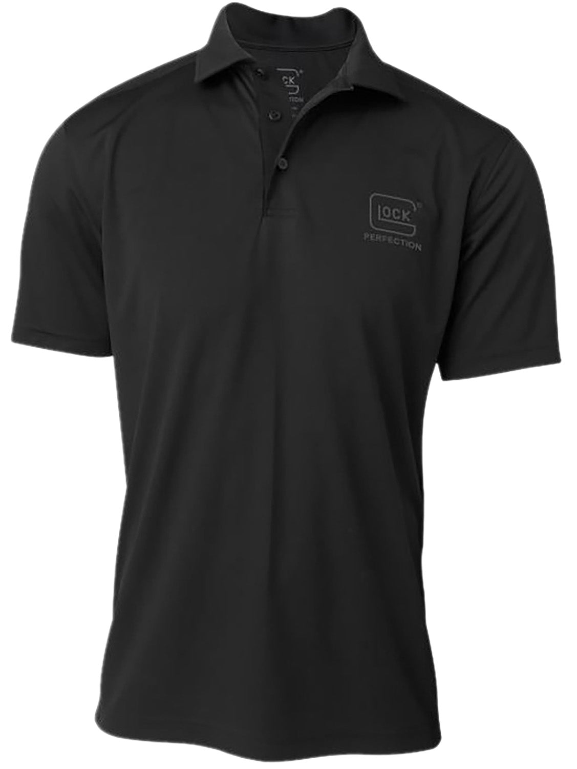 Glock AP96211 Glock Perfection Black Mesh Polo Shirt Small