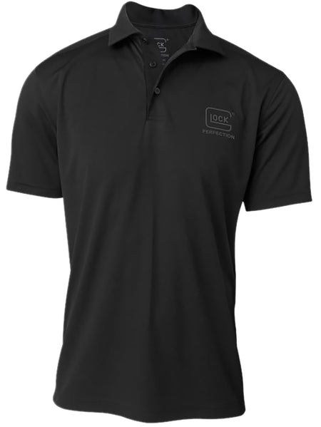 Glock AP96211 Glock Perfection Black Mesh Polo Shirt Small