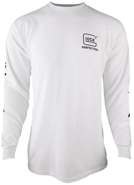 Glock AP96092 Perfection White Long Sleeve Cotton Tee Small