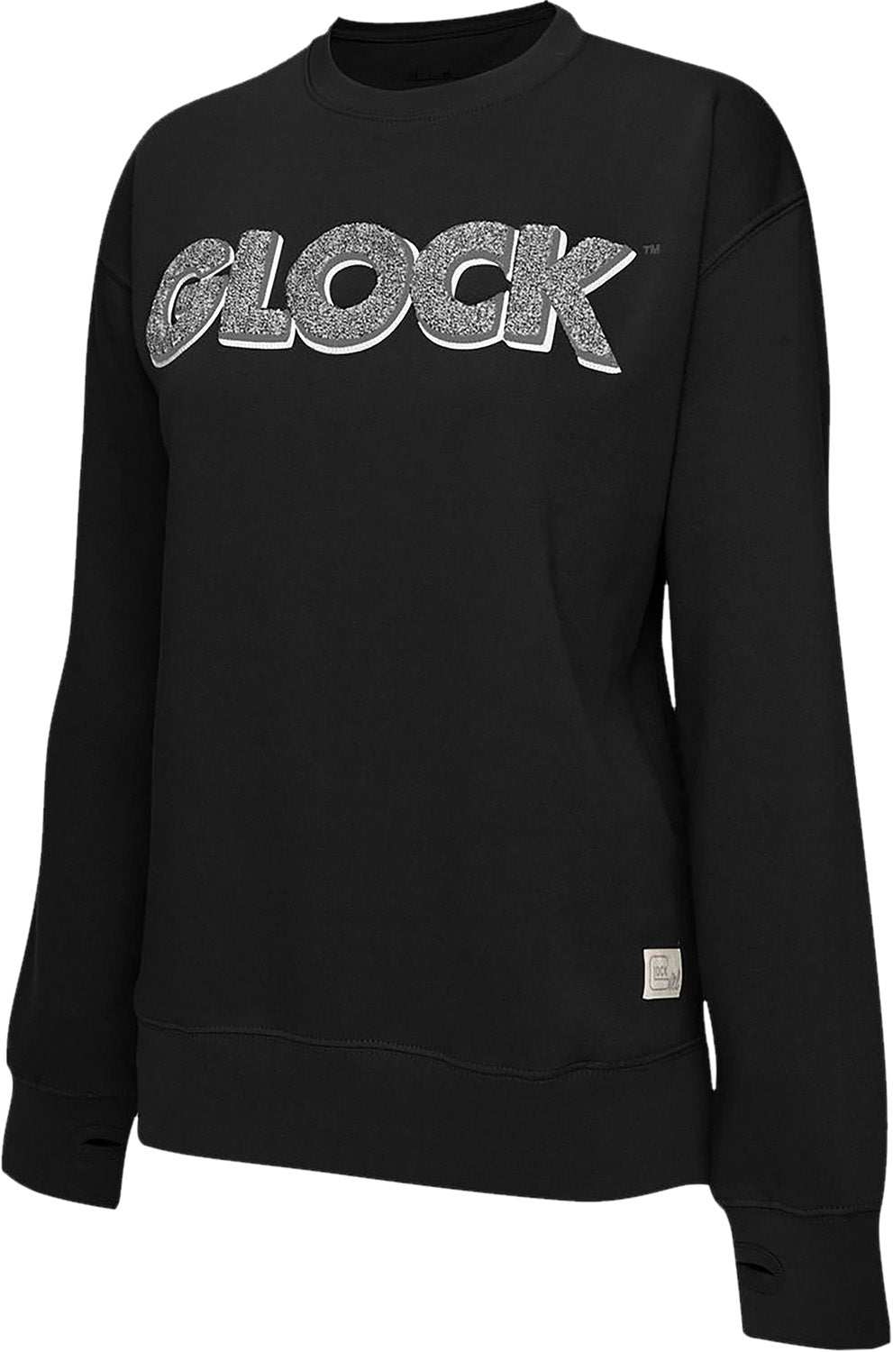 Glock AP96258 Crewneck Fleece Raglan Black Cotton/Polyester LS XL