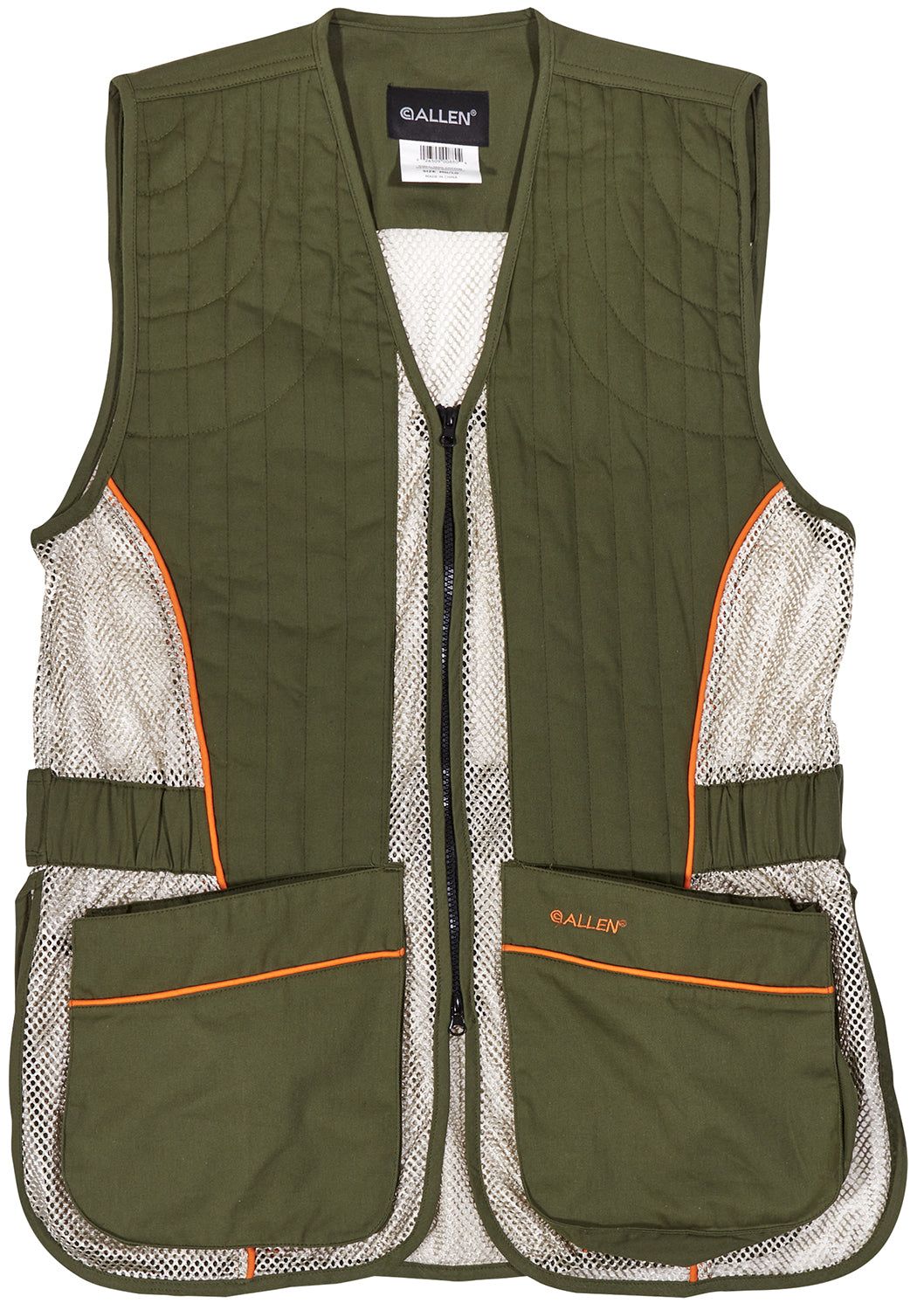 Allen Ace Range Shooting Vest Olive/Tan M/L 22611