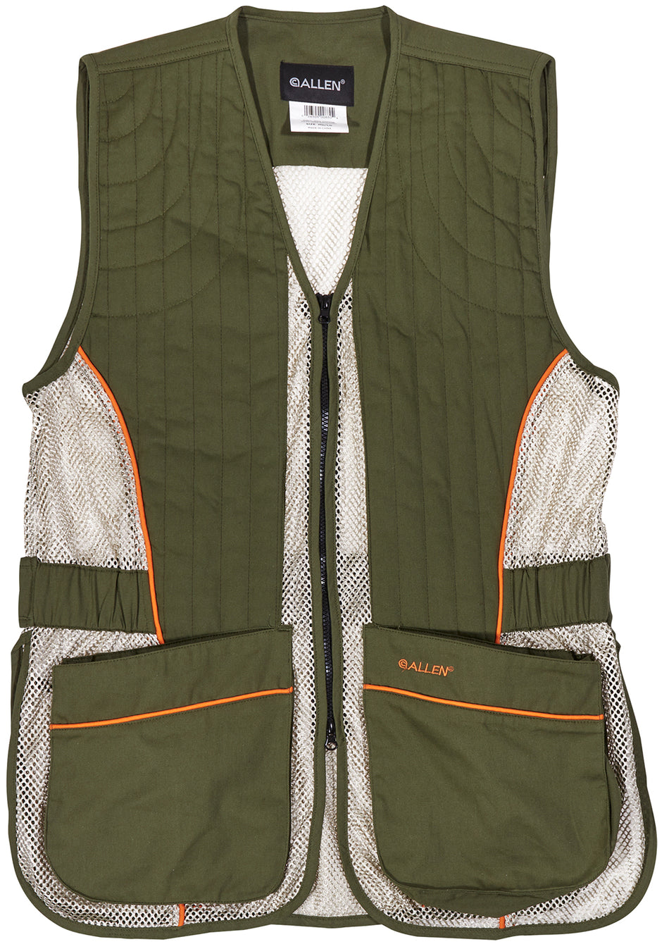 Allen Ace Range Shooting Vest Olive/Tan M/L 22611