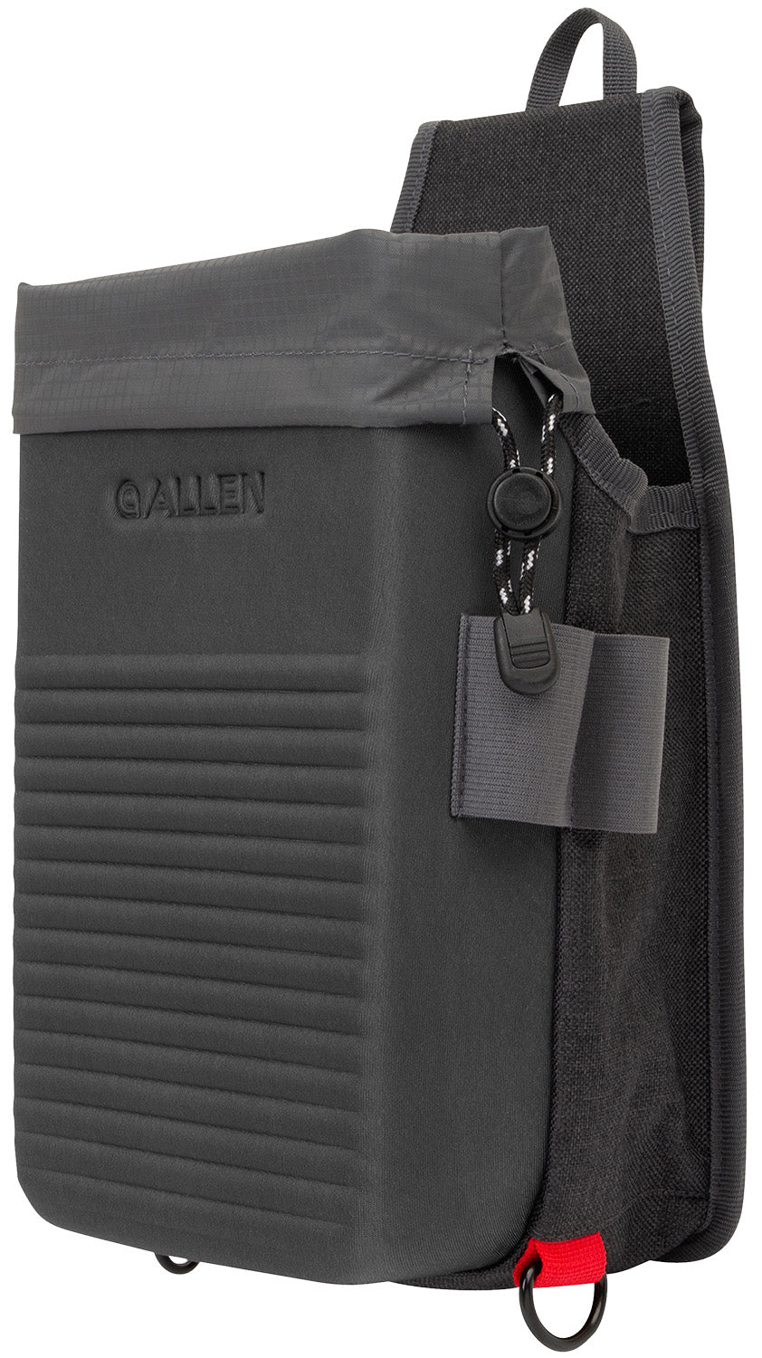 Allen 12 Gauge Competitor Double Compartment Shotgun Shell Bag, Gray Molded EVA, Webbed Belt