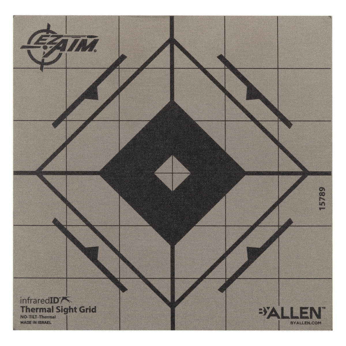 Allen 15789 Sight-In Grid Thermal Paper Hanging Range Target 6"x6" Black/Gray
