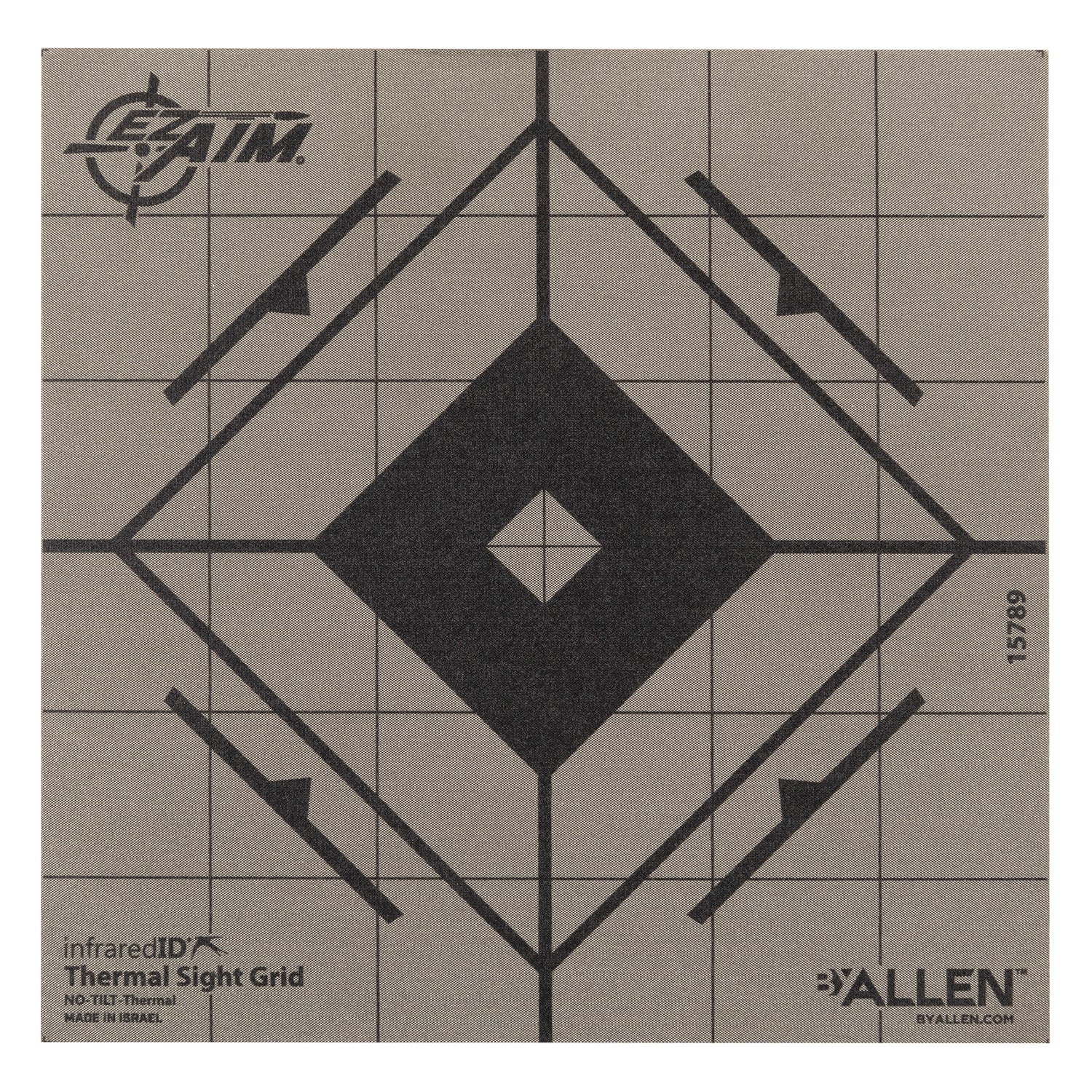 Allen 15789 Sight-In Grid Thermal Paper Hanging Range Target 6"x6" Black/Gray