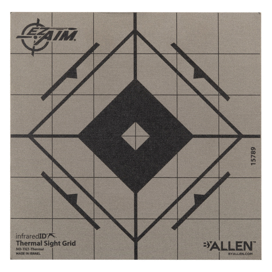 Allen 15789 Sight-In Grid Thermal Paper Hanging Range Target 6"x6" Black/Gray