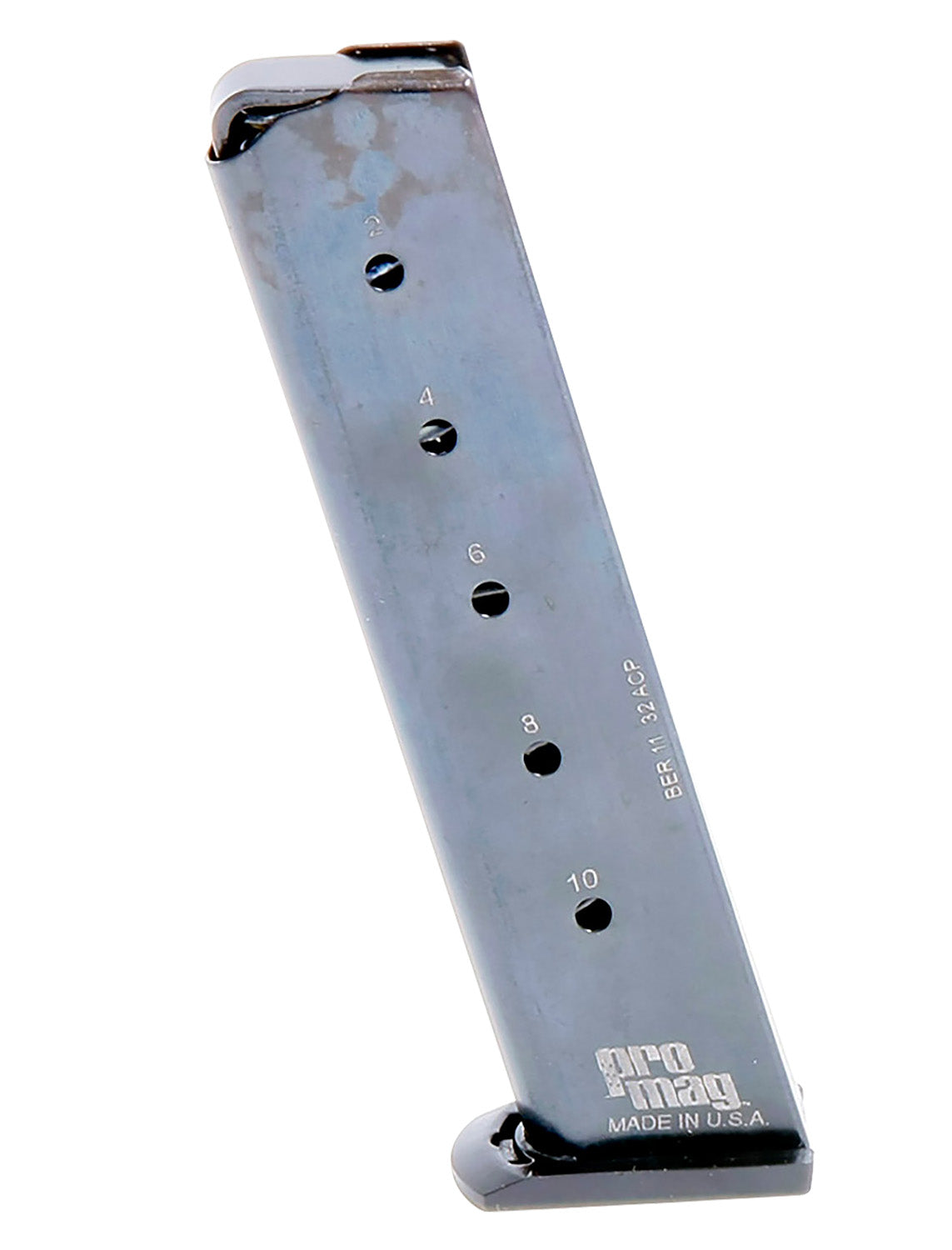 ProMag BER11 Silver Steel 10rd .32 ACP Mag Compatible with Beretta 3032 Tomcat
