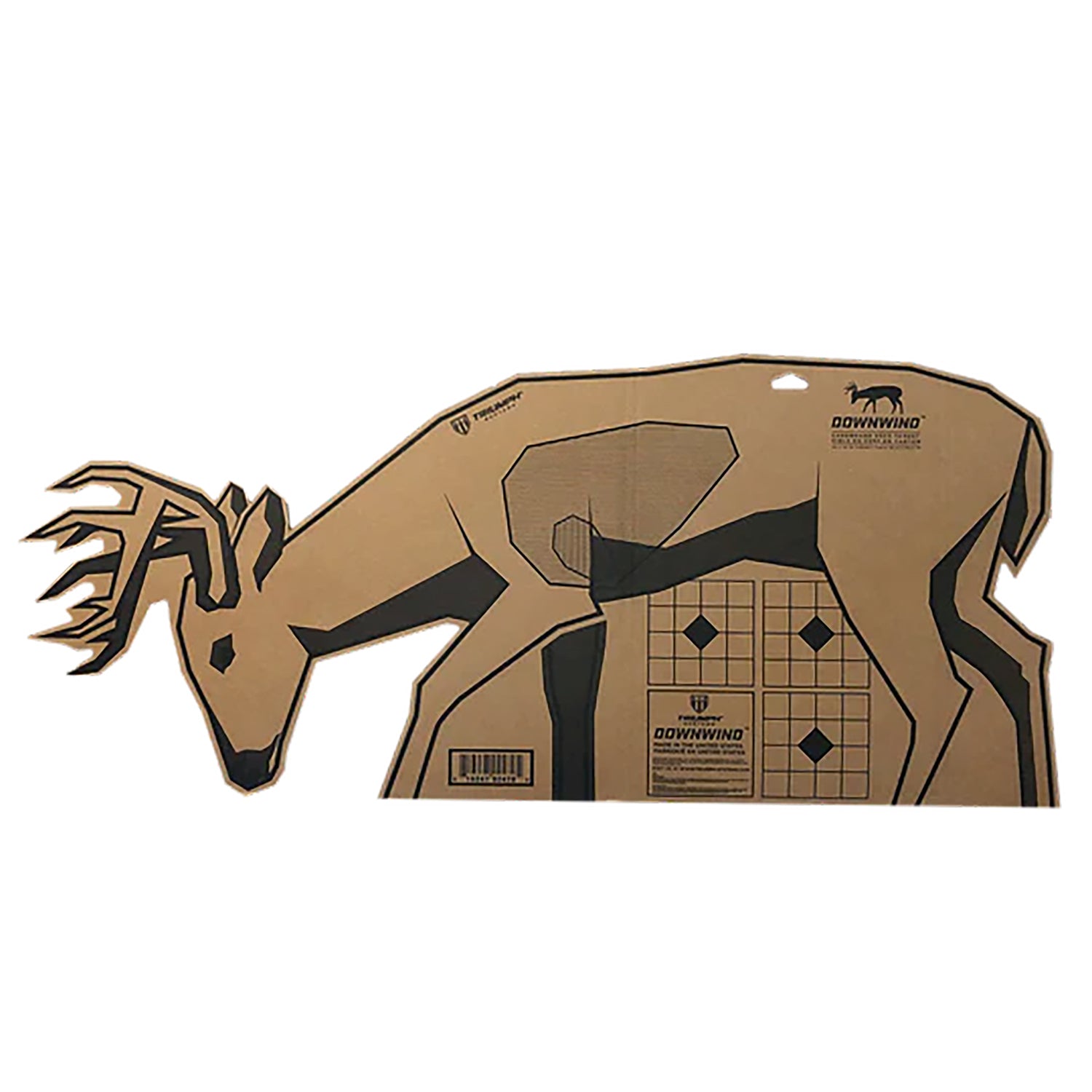 Triumph Systems Standing Deer Downwind Cardboard Range Target 40"W x 17.50"H