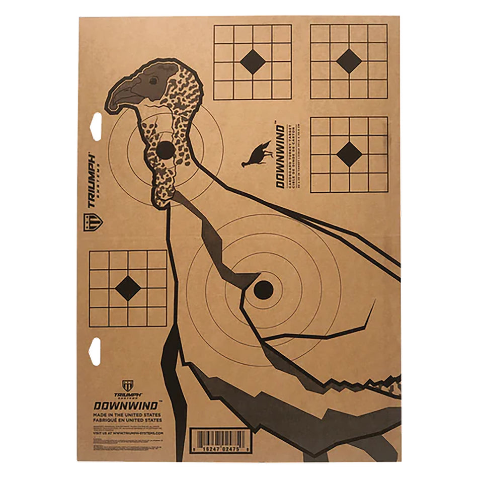 Triumph Systems Standing Turkey Downwind Cardboard Range Target 24"W x 17"H