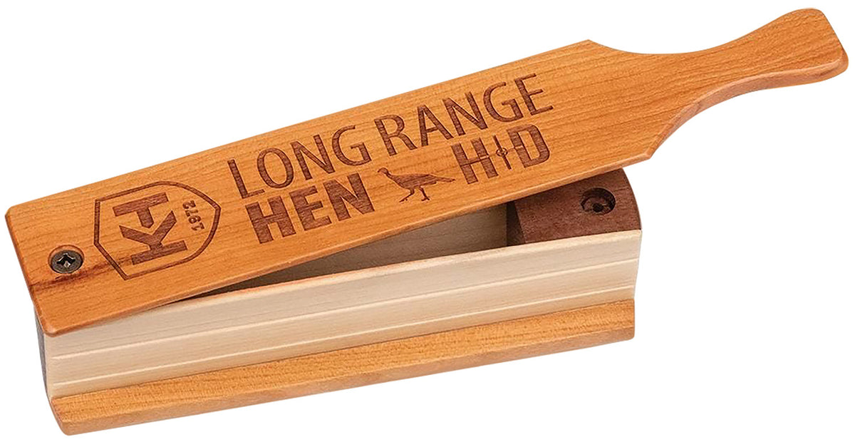 Knight & Hale HD Long Range Box Turkey Call KHT0207 Double-Sided Hen Sounds Cherry/Walnut