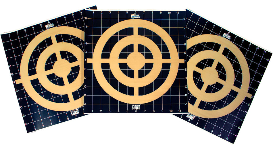Pro-Shot 12"x12" Black/Orange Hanging Paper Targets 3 Pack