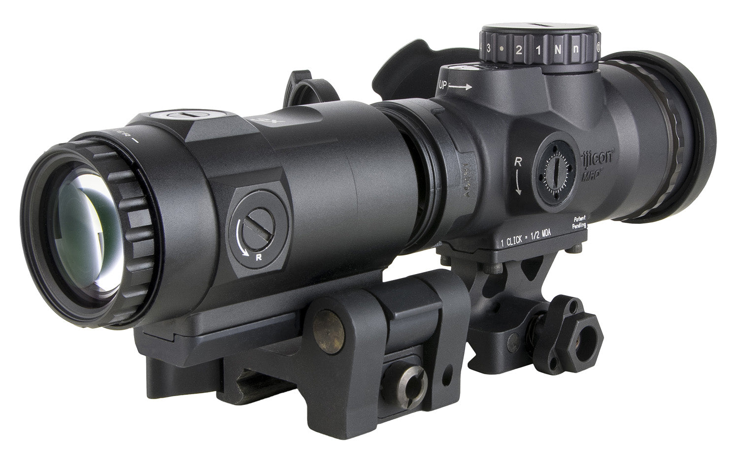 Trijicon MRO HD Patrol 2200111 1x25 Multi Reticle Green Dot Combo with Q-LOC Mount and 3x Magnifier