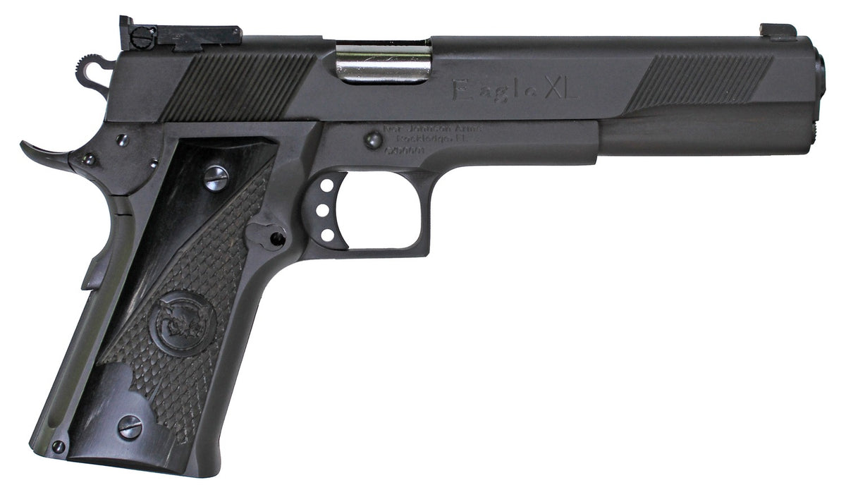 Iver Johnson Arms EAGLEXL10DS Eagle XL Full Size Frame 10mm Auto 15+1 6" Stainless Steel Barrel, Matte Black Steel Long/Serrated Slide, Black Steel Frame w/Beavertail, G10 Grip