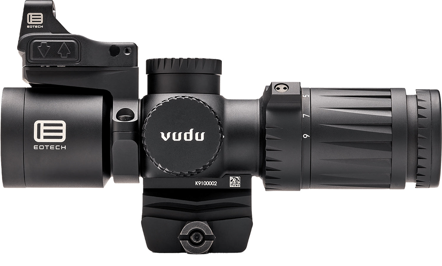 Eotech Vudu Matte Black 3-9x32mm Scope Package with Illuminated HC1 MOA Reticle EFLX and Ring Mount