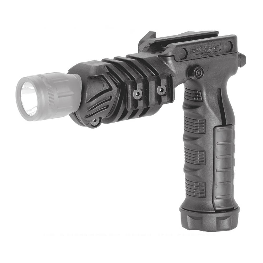 Command Arms Rail Vertical Grip w/ Flashlight Adaptor Black Polymer