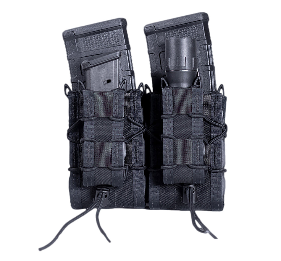 High Speed Gear 11DD02BK TACO Double Decker Black MOLLE Mount Combined Mag Pouch