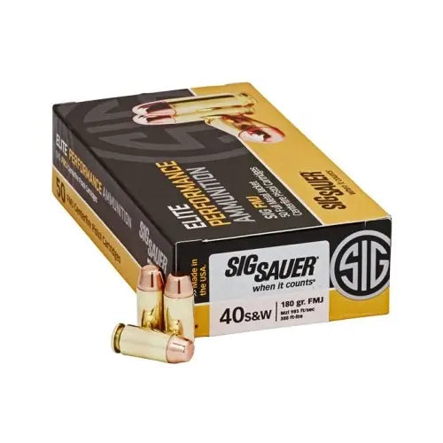 Sig Sauer PRACTICE FMJ FMJ Training,Target .40 S&W 180 grain Full Metal Jacket ammunition