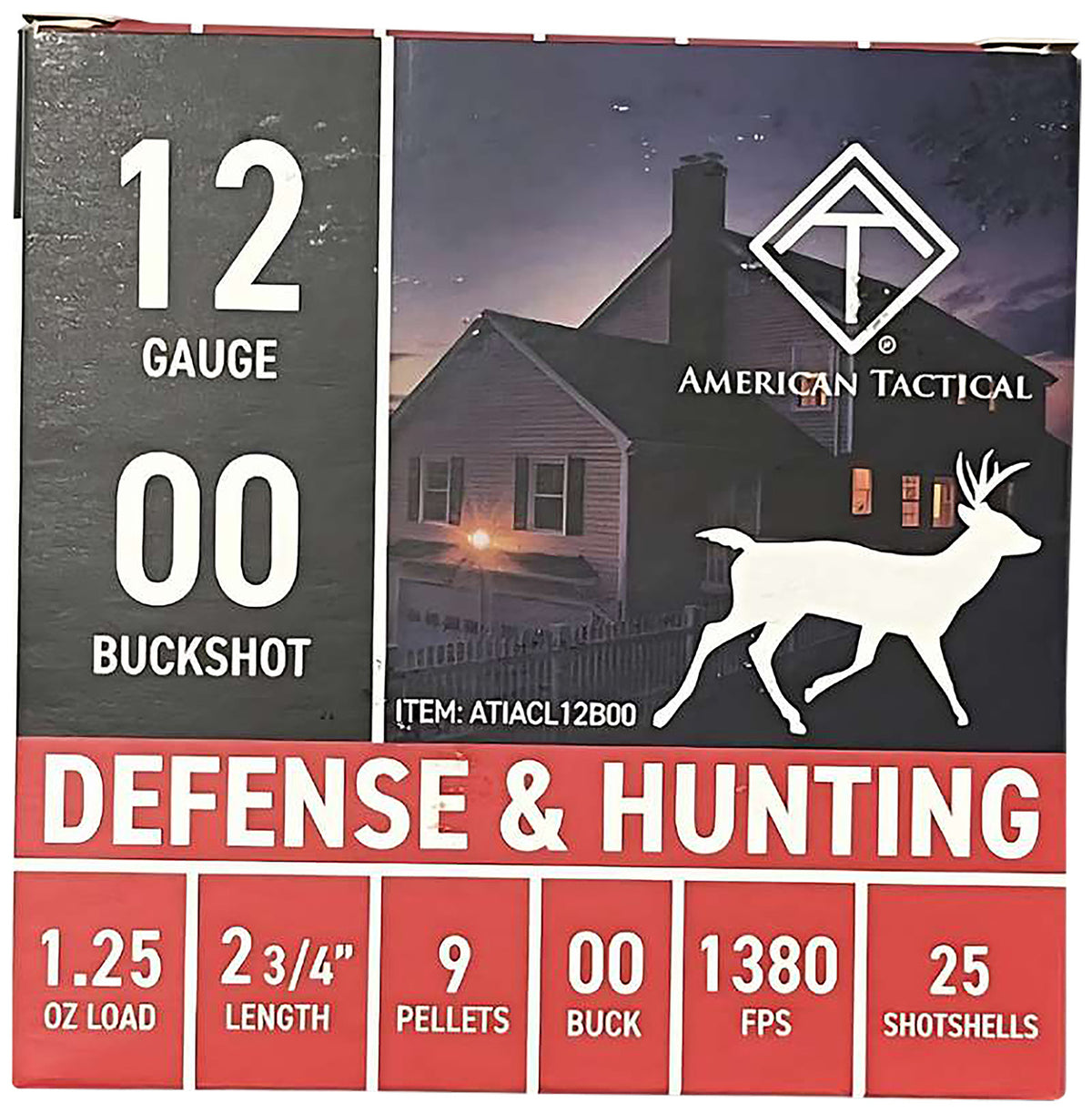 ATI  00 Buck 12 Gauge 1-1/4 oz 2.75 in