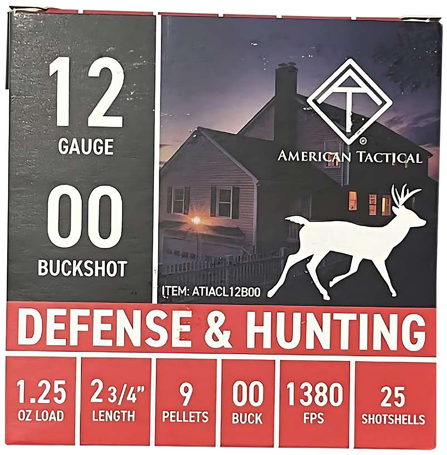 ATI  00 Buck 12 Gauge 1-1/4 oz 2.75 in