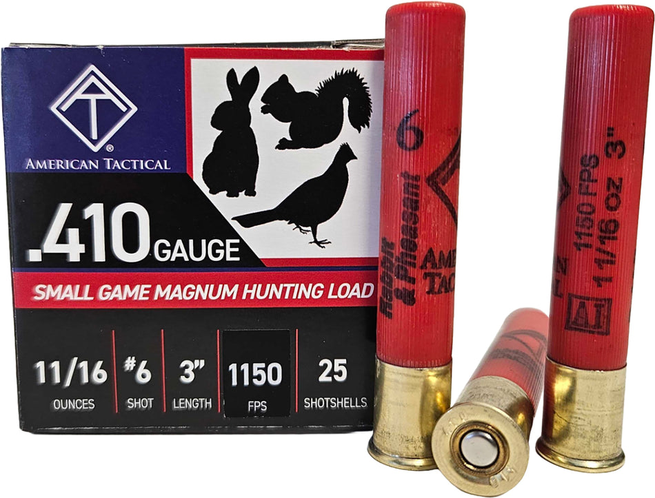 ATI Small Game Magnum Shotgun Ammo .410 Bore 3 in 11/16 oz #6