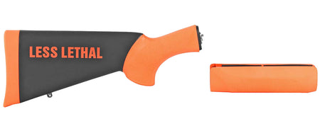 Hogue OverMolded 08742 Less Lethal Black Orange Stock for Remington 870