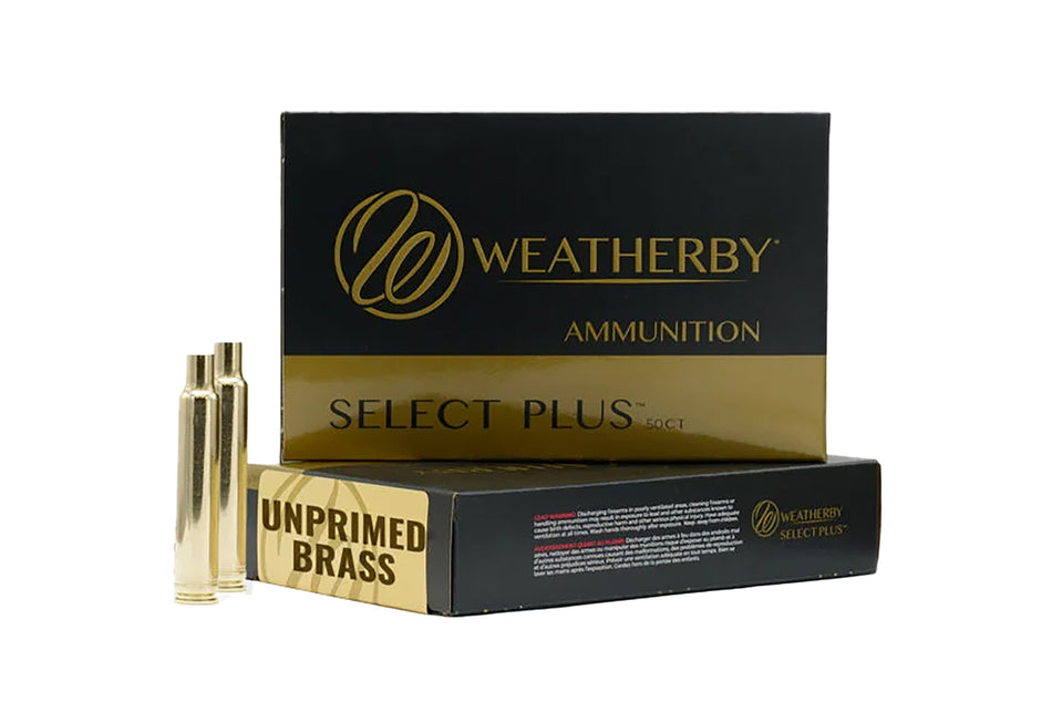 Weatherby BRASS300CT50 Select Plus Unprimed Cases 300 Weatherby Mag Rifle Brass 50/Box