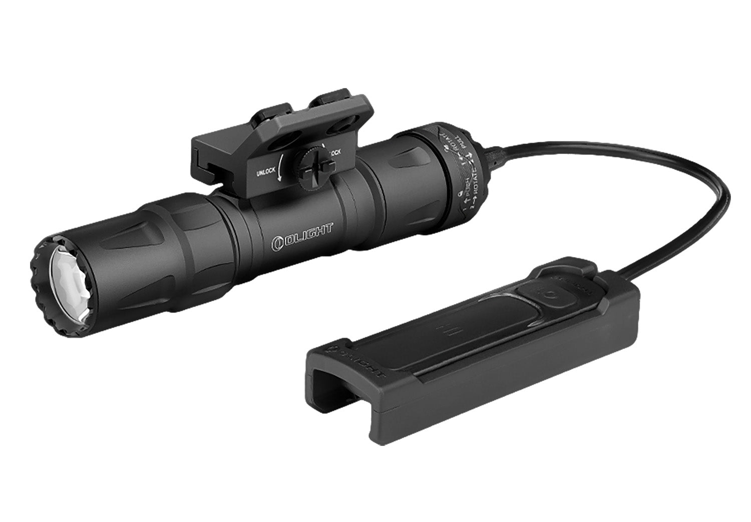 Olight Odin S M-Lok Matte Black 1,500 Lumens Tactical Flashlight with 250 Meter Throw