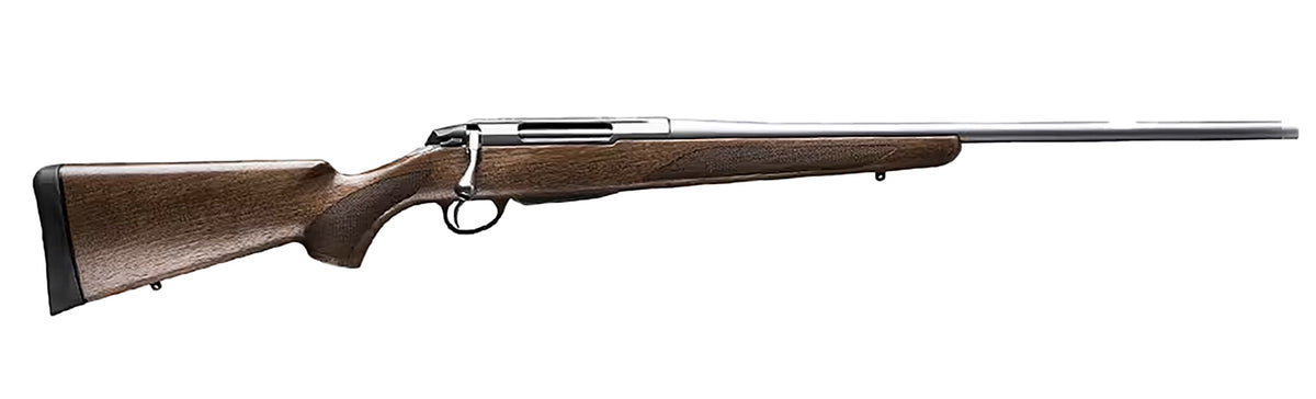 Tikka JRTXA71620MT T3x Hunter Full Size 308 Win 3+1 20" Matte Stainless Fluted Threaded Barrel, Matte Drilled & Tapped Stainless Steel Receiver, Fixed Oiled Walnut Wood Stock, Right Hand