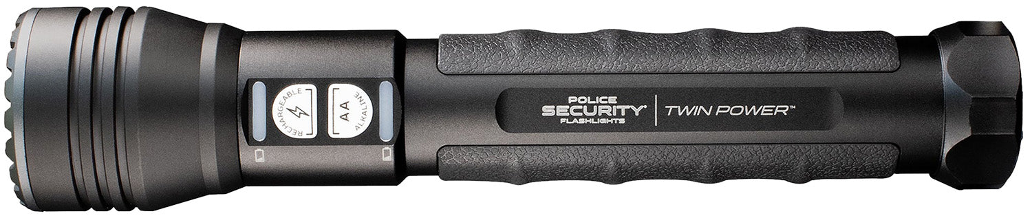 Police Security 97742 Black 1000 Lumen Twin Power Long Throw LED Flashlight
