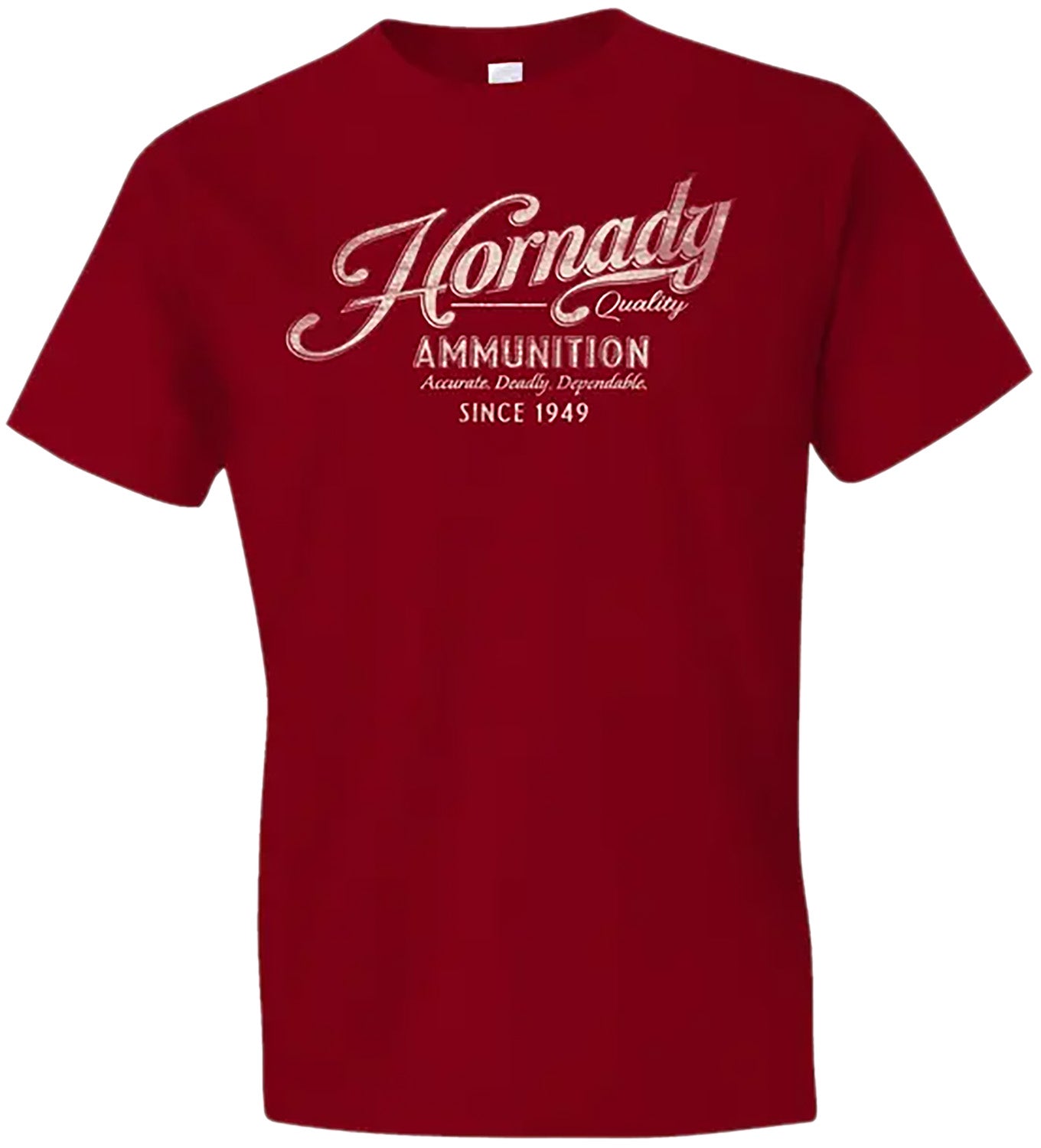 Hornady 31874 Red Cotton Semi-Fitted Vintage Script T-Shirt XL