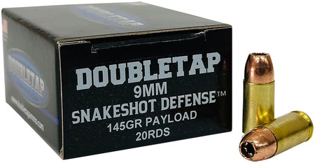DoubleTap SnakeShot 9mm Luger / Parabellum 145 grain Jacketed Hollow Point ammunition