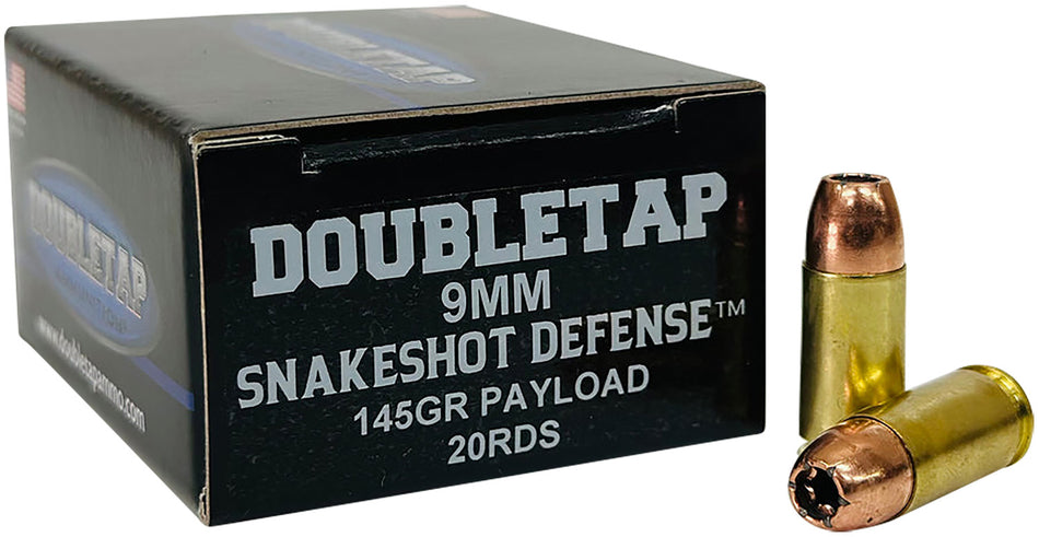 DoubleTap SnakeShot 9mm Luger / Parabellum 145 grain Jacketed Hollow Point ammunition