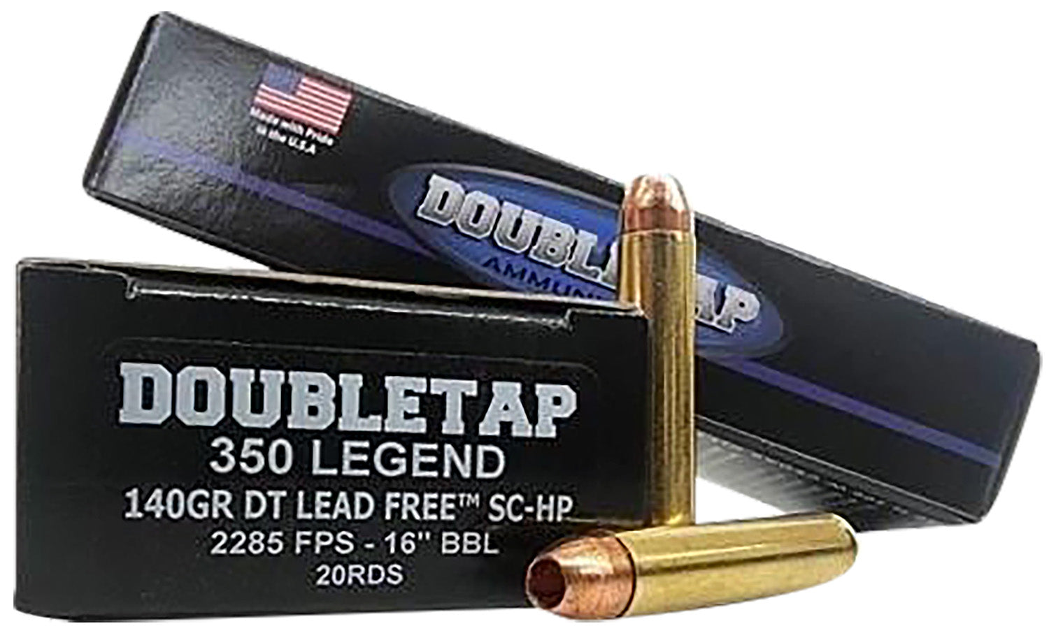 DoubleTap Hollow Point .350 Legend 140 grain Copper Solid Hollow Point ammunition