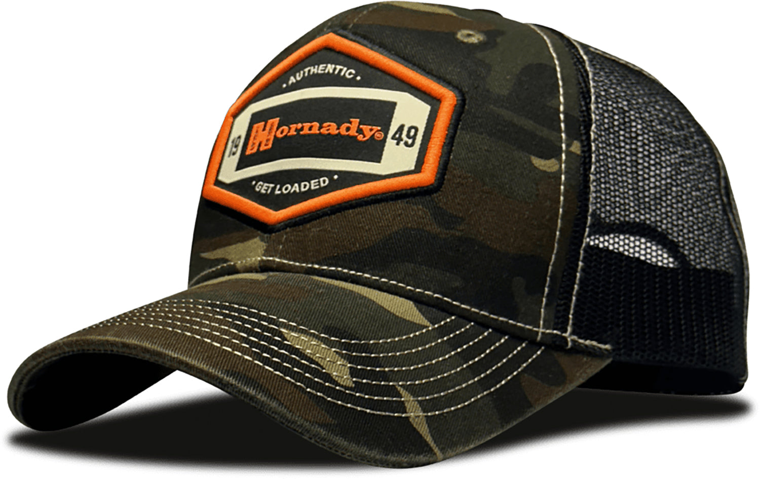 Hornady 32830 Camouflage Trucker Hat with Felt Hornady Patch