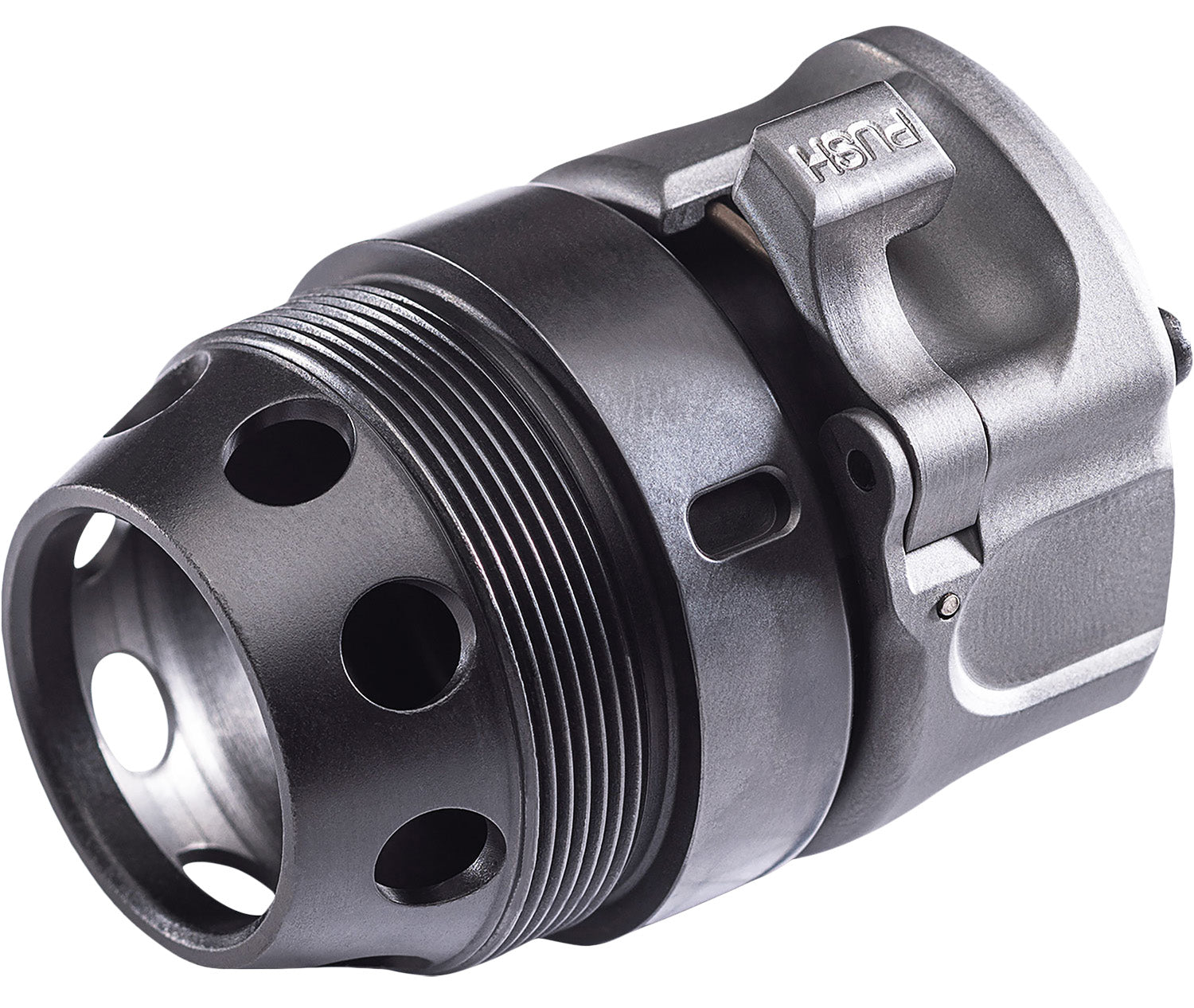 SureFire Fast-Attach Hub 5.56mm 1 3/8"x24 Heat Treated 17-4 Stainless, Black Nitride Finish