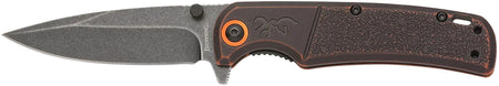 Browning Buckmark Slim Wash Orange Black Knife Gift Box 3220581B