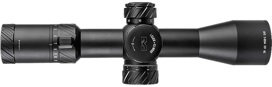 Meprolight MVO Matte Black 3-18x44mm First Focal Plane Riflescope 34mm Tube M3 MRAD Illuminated Reticle
