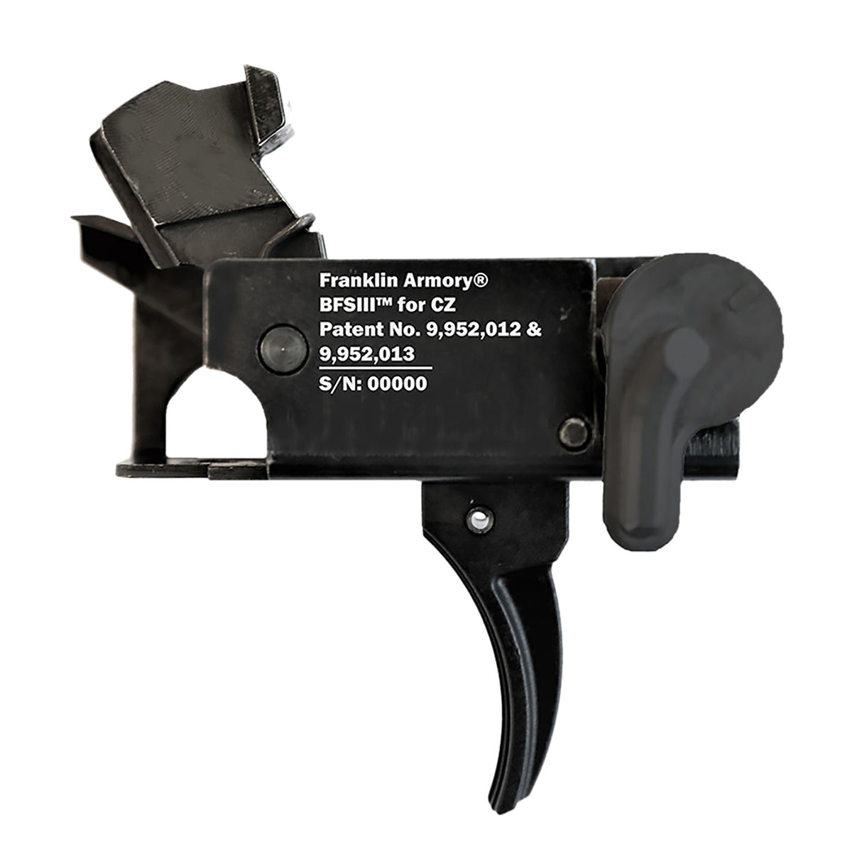 Franklin Armory BFSIII Ambidextrous Black Curved Trigger Fits CZ Scorpion Style