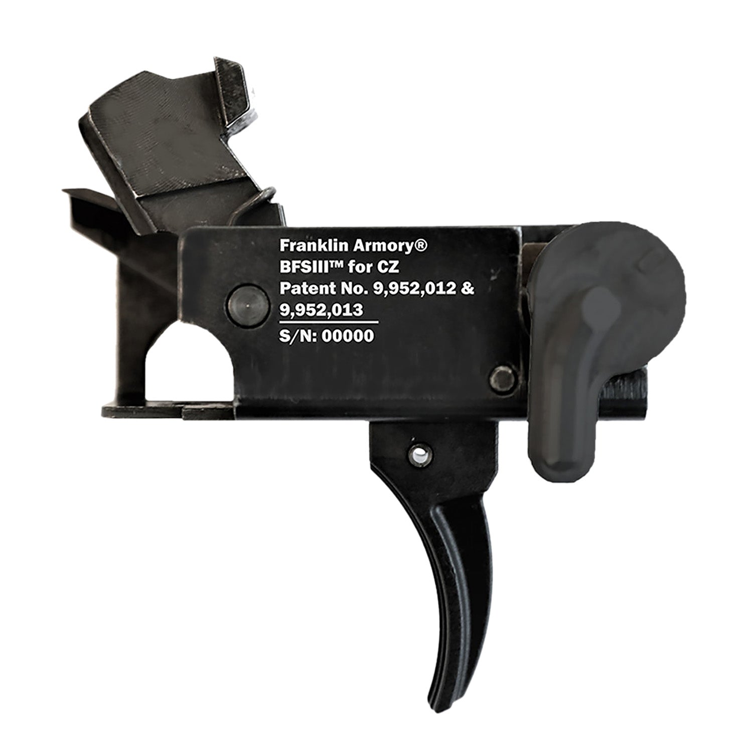 Franklin Armory BFSIII Ambidextrous Black Curved Trigger Fits CZ Scorpion Style