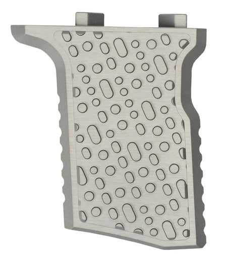 Q LLC ACCQSERTVGAL Q-Sert Vertical Grip 6061 Aluminum Silver Anodized