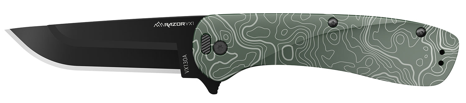 Outdoor Edge VX130CC Razor VX1 3" Plain Edge Folding Pocket Knife