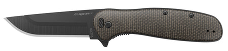 Outdoor Edge VX230DC Razor VX2 3-Inch Folding Knife, 420J2 SS Plain Blade, Brown/Burlap Handle